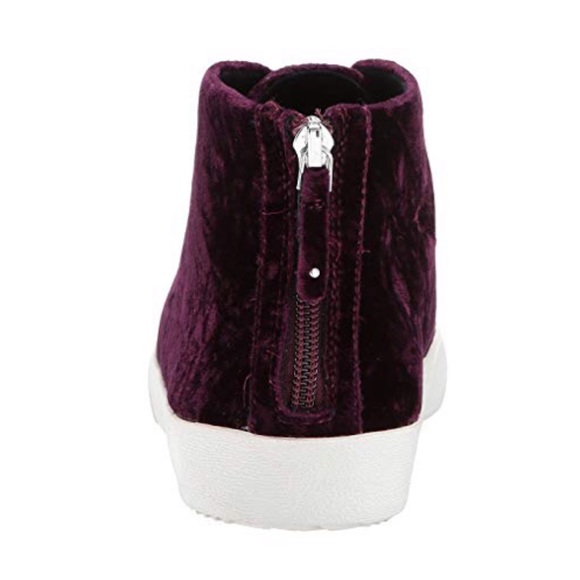 NEW Rebecca Minkoff Zaina Velvet Acai Sneakers - Picture 3 of 8